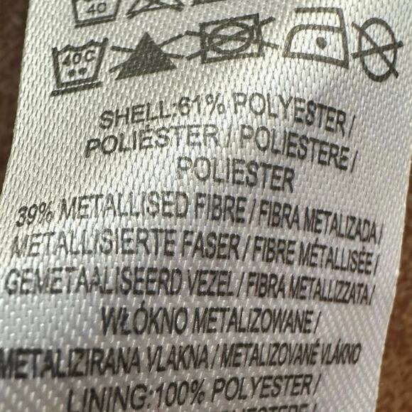 Primark Premium XS Multicolor Metallic Black Mock Neck Y2K Disco Halter Tank - Picture 4 of 8